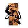 Wallity Fish Yang Escultura de Pared en Nogal y Negro